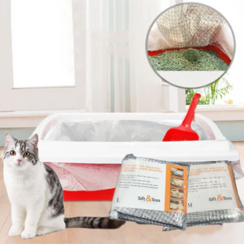 EcoTray™ - Wiederverwendbare, hygienische Katzenstreu-Unterlage für kontaktlose Entsorgung