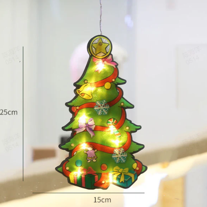 FestiveGlow™ LED Weihnachts-Fensterlichter mit Saugnapf