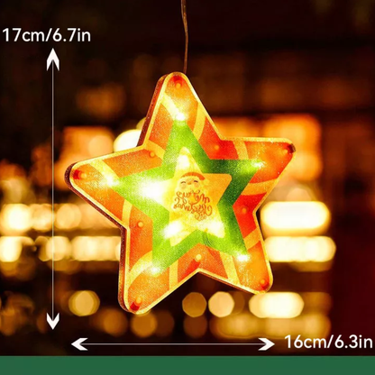 FestiveGlow™ LED Weihnachts-Fensterlichter mit Saugnapf