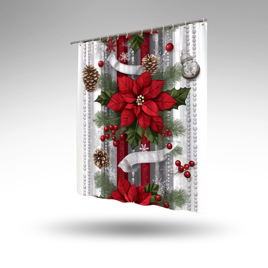 FestiveHome™ Weihnachts-Duschvorhang – Festliche Verwandlung & Schutz