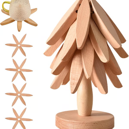 Festivo™ – Weihnachtsbaum Untersetzer-Set für Tisch & Küche