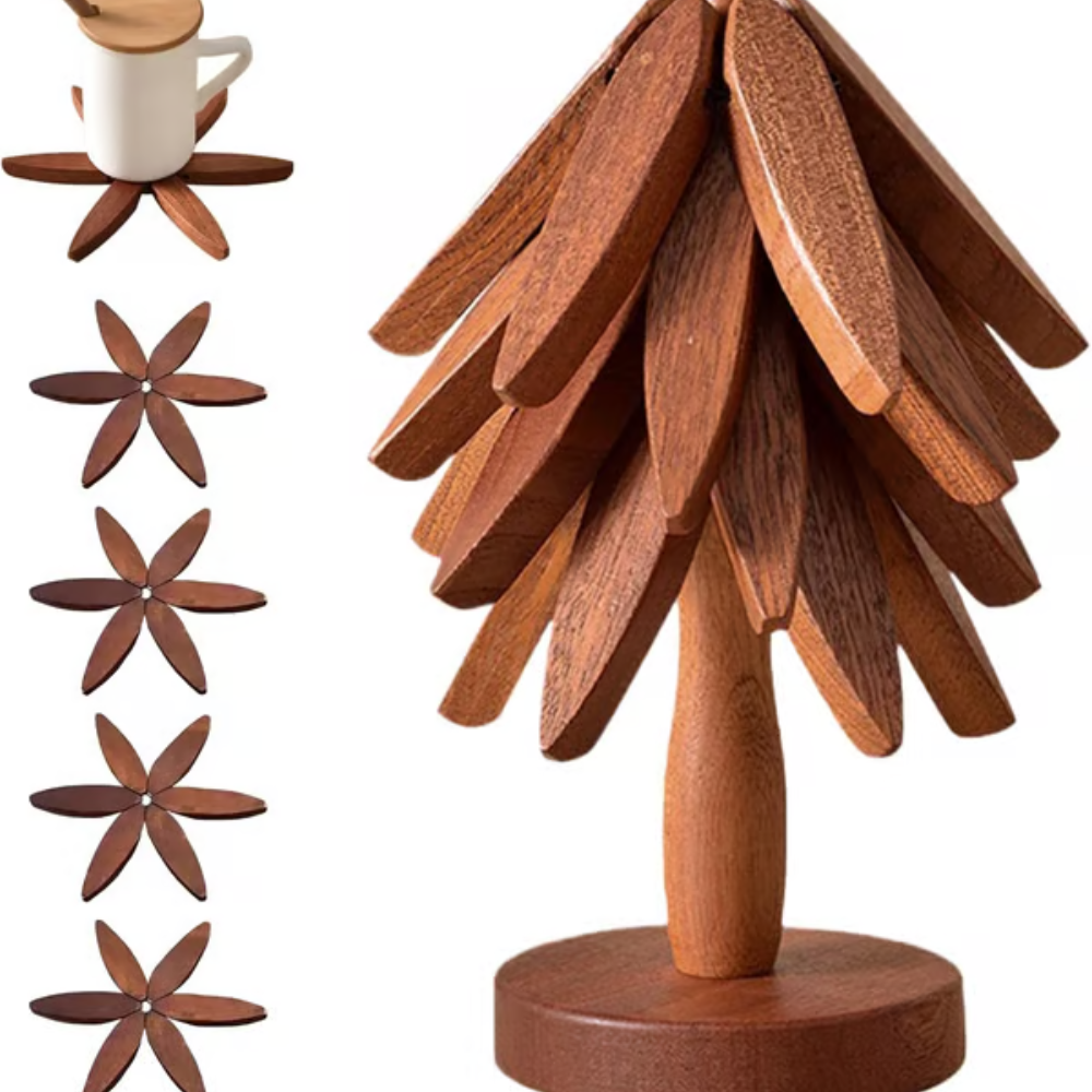 Festivo™ – Weihnachtsbaum Untersetzer-Set für Tisch & Küche