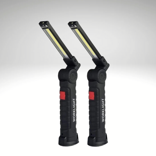 FixBeam™ – Kompakte LED-Arbeitsleuchte mit USB-Akku & Klappständer