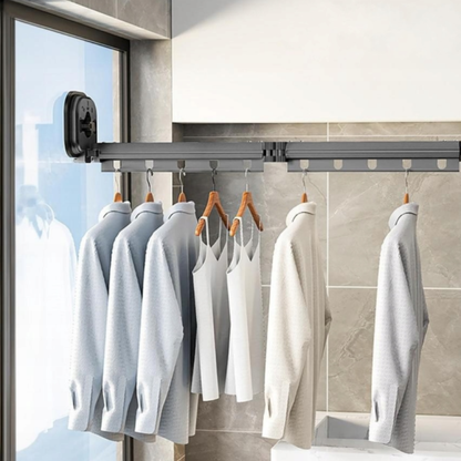 FlexiDry™ - Ausziehbarer Wäschetrockner mit Saugnapf für bodenfreie Nutzung