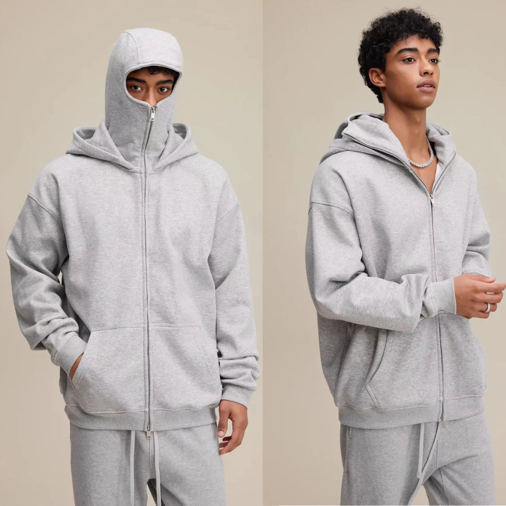 FrostGear™ Winter Hoodie mit Reißverschluss & integrierter Sturmhaube