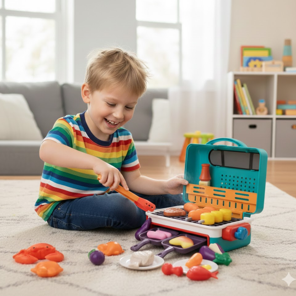 GrillFun™ Kinder-Grillset – Magischer Farbwechsel & Sound