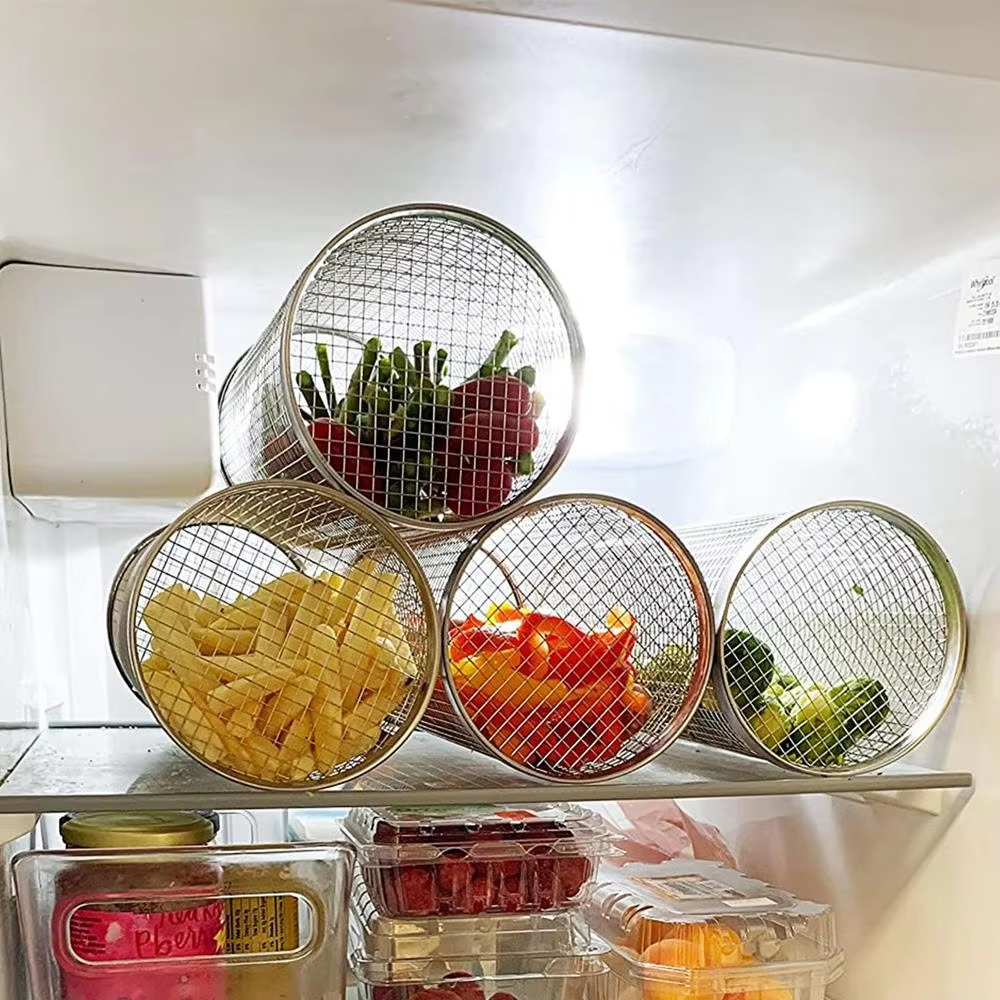 GrillRoll™ Zylinder-Grillkorb als vielseitiges BBQ-Wendegrill-Werkzeug