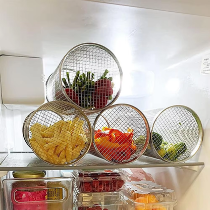 GrillRoll™ Zylinder-Grillkorb als vielseitiges BBQ-Wendegrill-Werkzeug