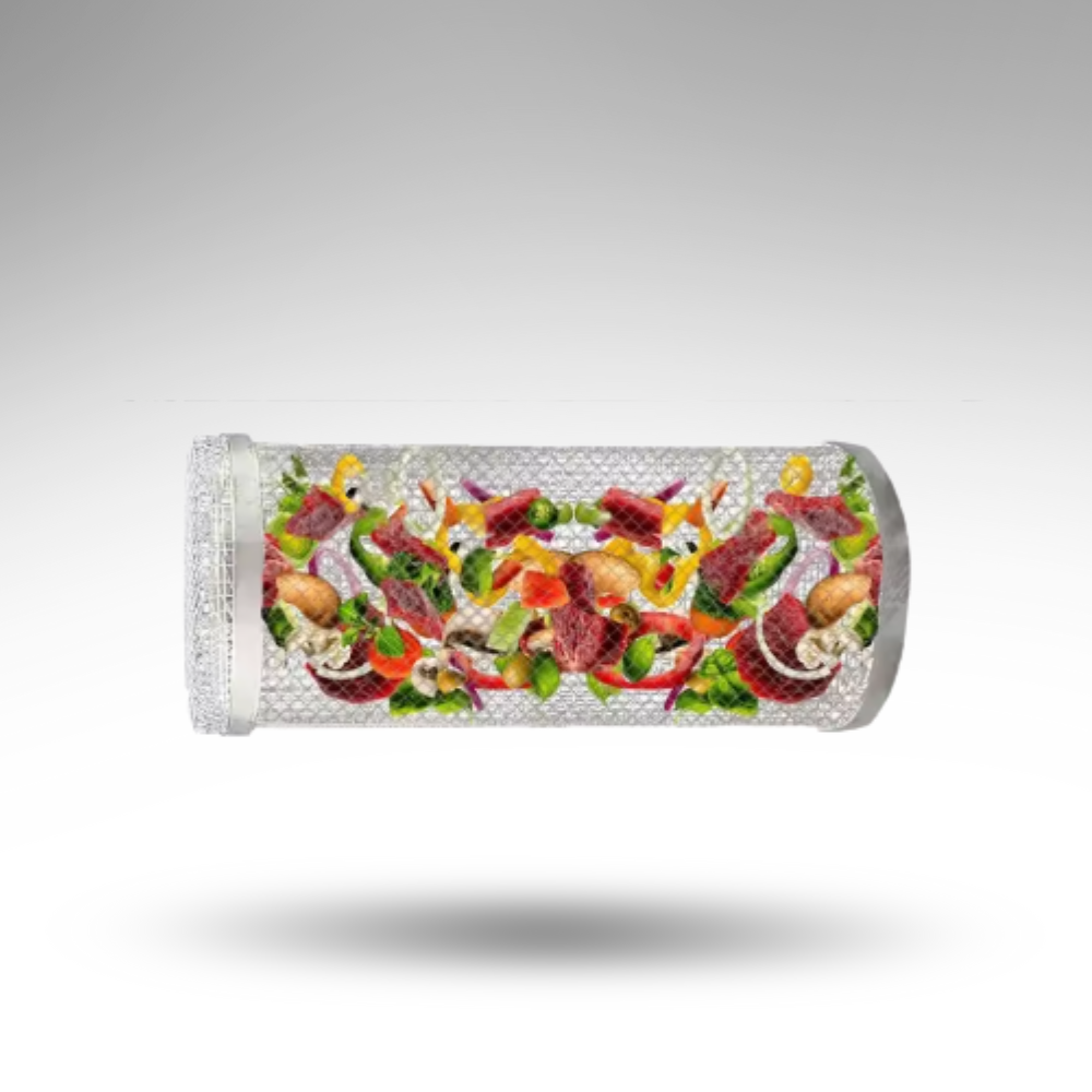 GrillRoll™ Zylinder-Grillkorb – Grenzenloses Grillen & Perfektes Wenden