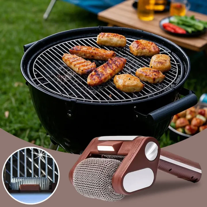 GrillSpark™ - Akku-Grillreiniger mit LED-Beleuchtung & wechselbaren Bürstenköpfen
