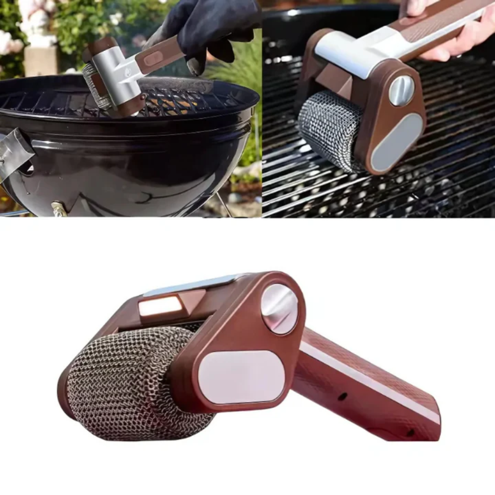 GrillSpark™ - Akku-Grillreiniger mit LED-Beleuchtung & wechselbaren Bürstenköpfen