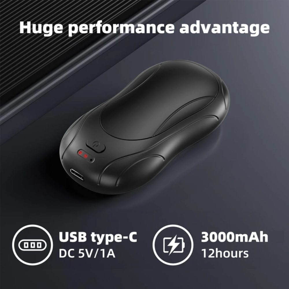 HeatPalm™ Wiederaufladbare Handwärmer mit 3-Stufen-Heizung & magnetischem Design