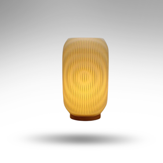 HikariGlow™ Japandi Tischleuchte – 3D-Druck & Dimmbar