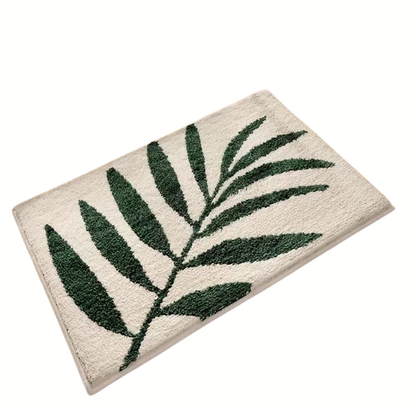 LeafLuxe™ – Weiche Badematte mit Blättermuster & Saugstarkem Komfort