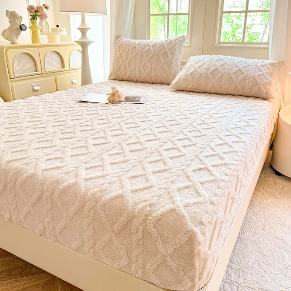 Lena™ Winterwarmes Spannbettlaken aus Dickem Coral-Fleece