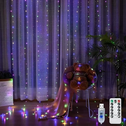 LumaGlow™ LED Vorhang-Lichterkette & USB Strip Set