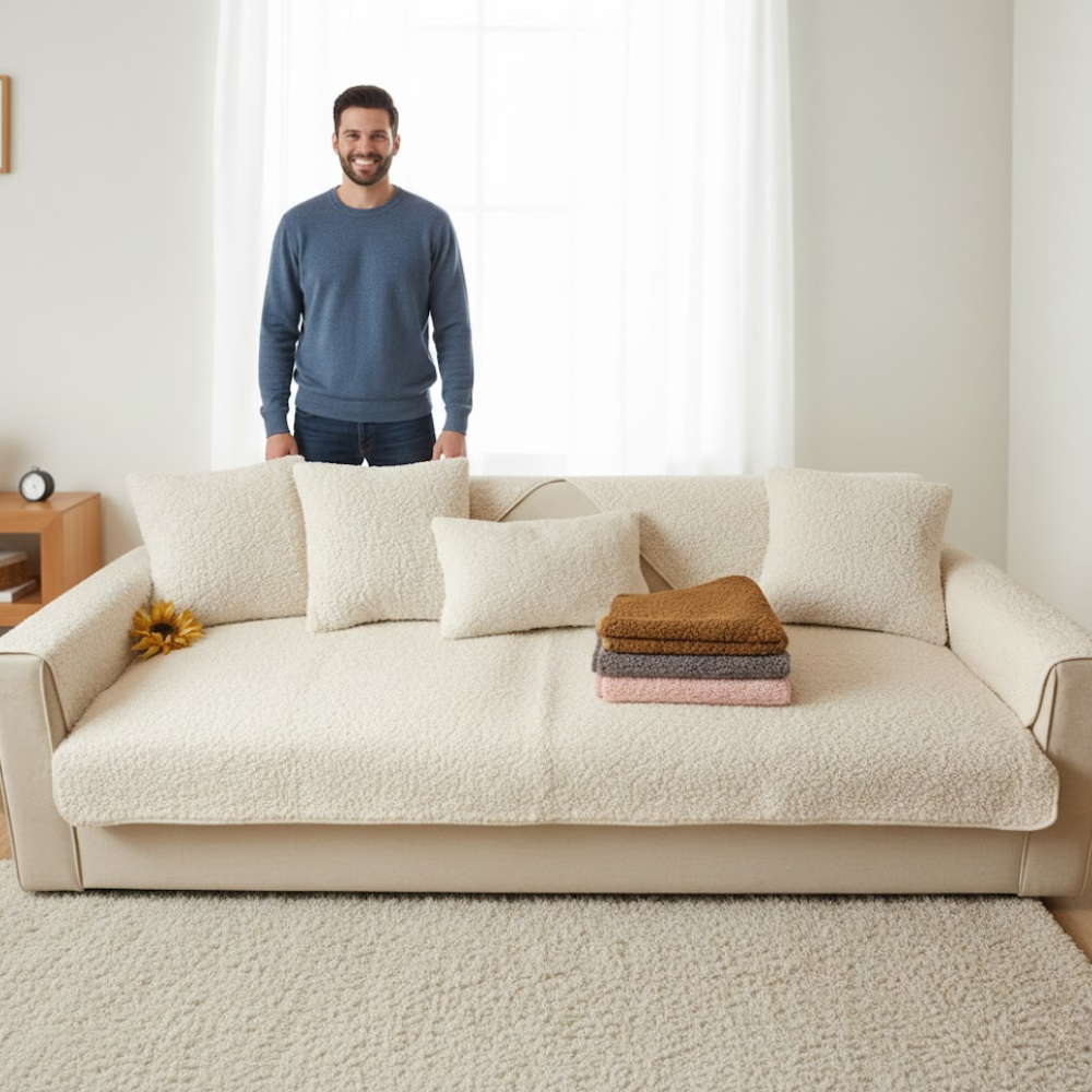 LysLoom™ Bouclé Sofabezug – Premium-Design & Halt