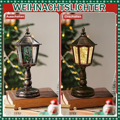 MelodyGlow™ Musikalische Weihnachts-Tischlampe mit Schneekugel & LED-Beleuchtung