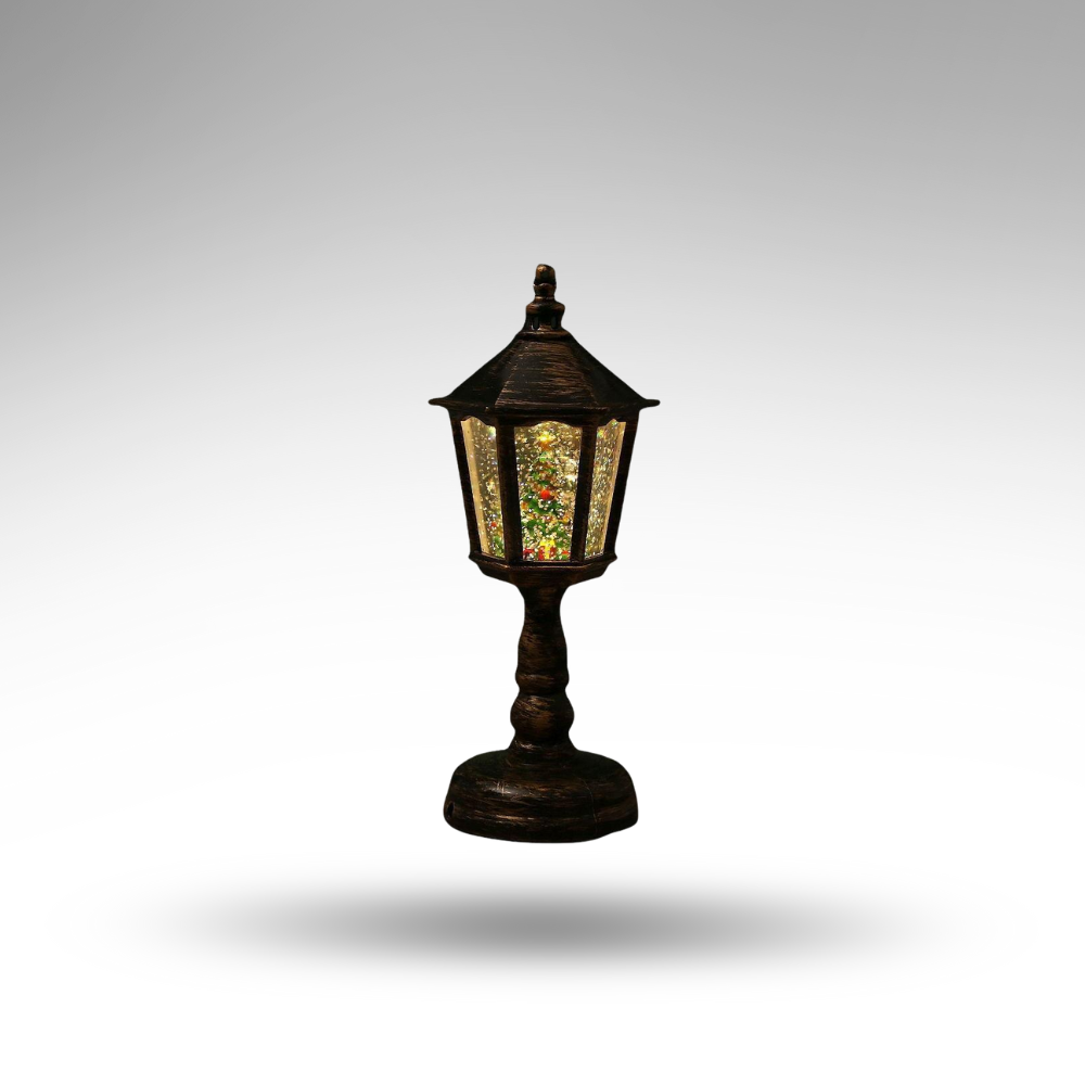 MelodyGlow™ Musikalische Tischlampe – Licht, Schnee & Melodie