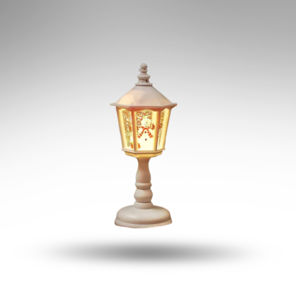 MelodyGlow™ Musikalische Tischlampe – Licht, Schnee & Melodie