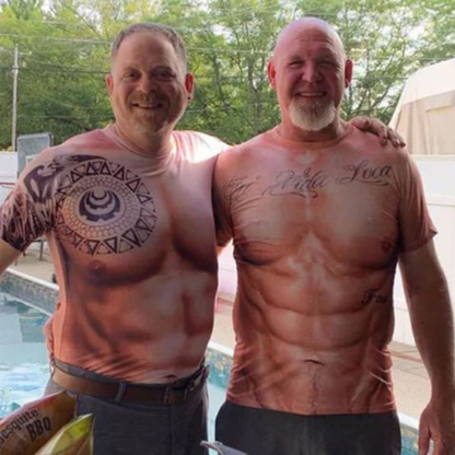 MuscleSkin™ – T-Shirt mit Muskel-Tattoo Print für Männer