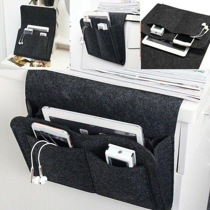 NachtNest™ – Bettablage mit Taschen für Buch, Tablet & Co