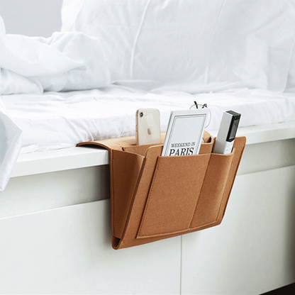 NachtNest™ – Bettablage mit Taschen für Buch, Tablet & Co