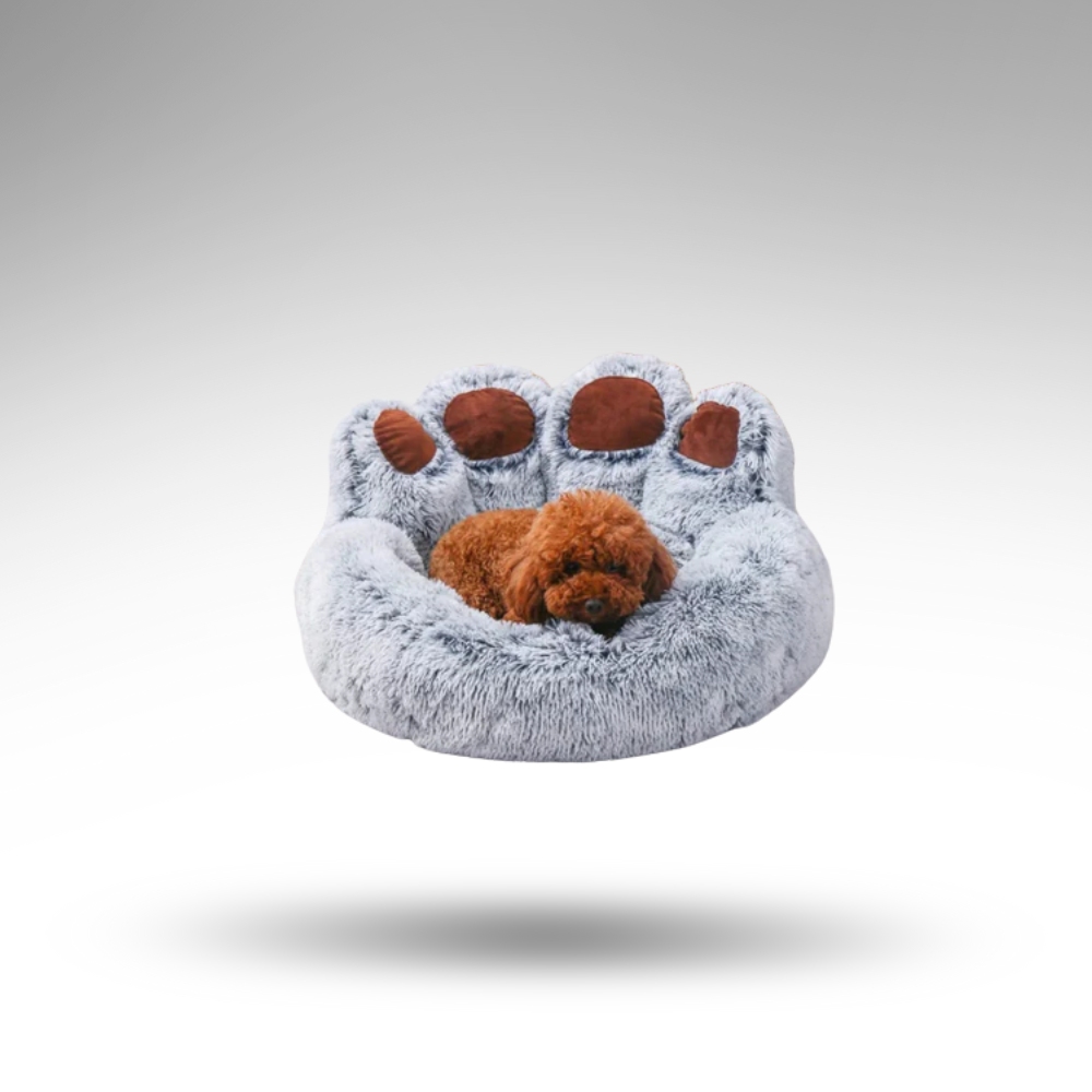 PawCircle™ Pfoten-Hundebett – Anti-Angst & Design