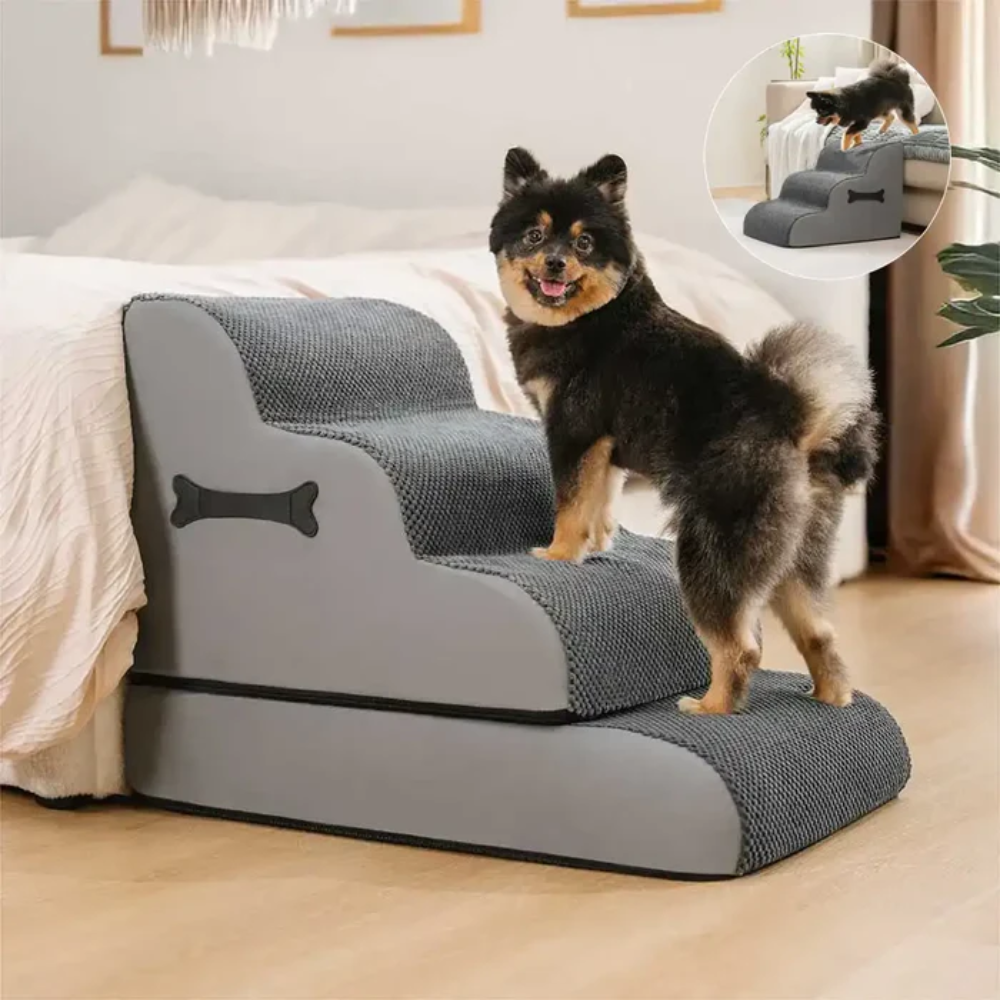 PawLift™ – Höhenverstellbare Haustier-Treppe für Kleine und Große Hunde & Katzen