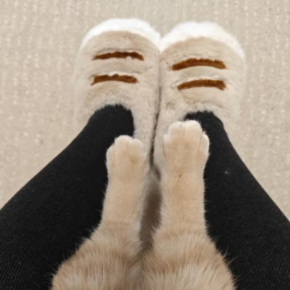 PawSoft™ – Flauschige Katzenpfoten-Flipflops