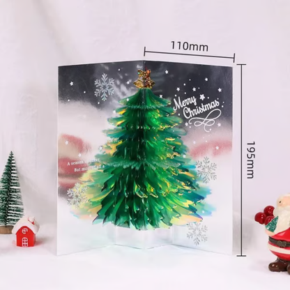 PopUpWish™ Handgefertigte 3D-Weihnachtskarte mit Santa-Motiv