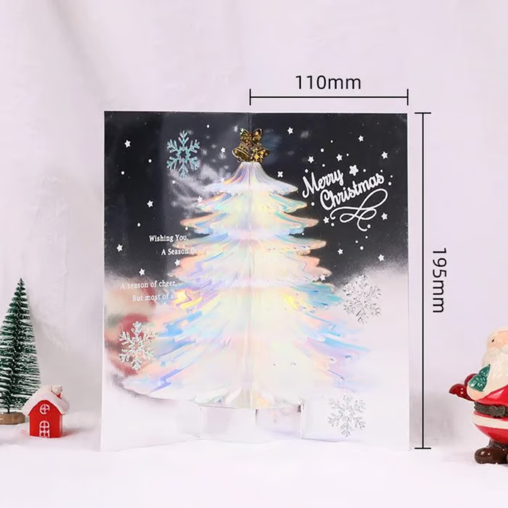 PopUpWish™ Handgefertigte 3D-Weihnachtskarte mit Santa-Motiv