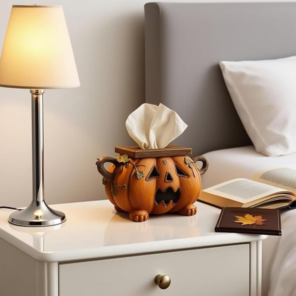 PumpkinPal™ – Halloween Kürbis Taschentuchbox-Halter