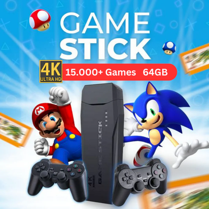 RetroConsole™ – Kabellose Retro-Spielkonsole mit 2 Controllern & 10.000+ Klassikspielen