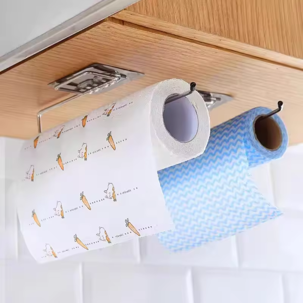RollGrip™ – 2er Set Küchenrollenhalter für Ordnung & Griffbereitheit