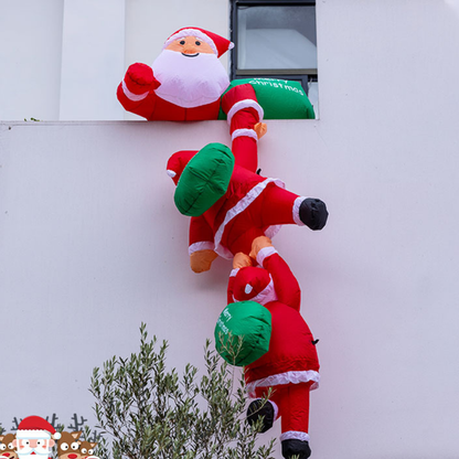 RoofSanta™ Kletternde Mega Weihnachts-Aufblasfigur für Dach & Fenster