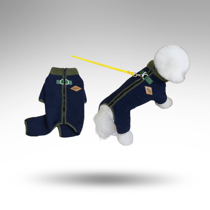 SnugSuit™ Hunde-Winteroverall – Fleece-Wärme & Integriertes Geschirr