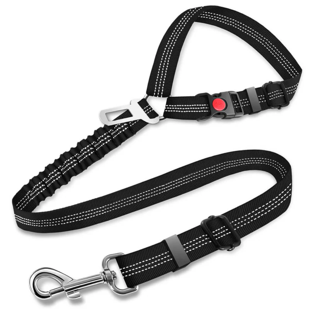 SafeRide™ - Verstellbarer 2-in-1 Hundesicherheitsgurt für den Kopfstützen-Anker