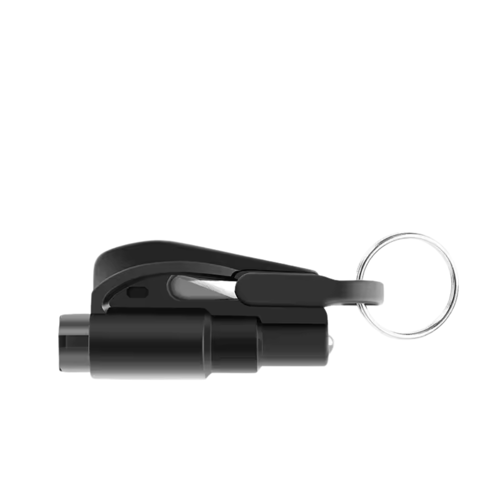 SafeKey™ – 3-in-1 Sicherheits-Schlüsselanhänger mit Fensterbrecher & Gurtschneider