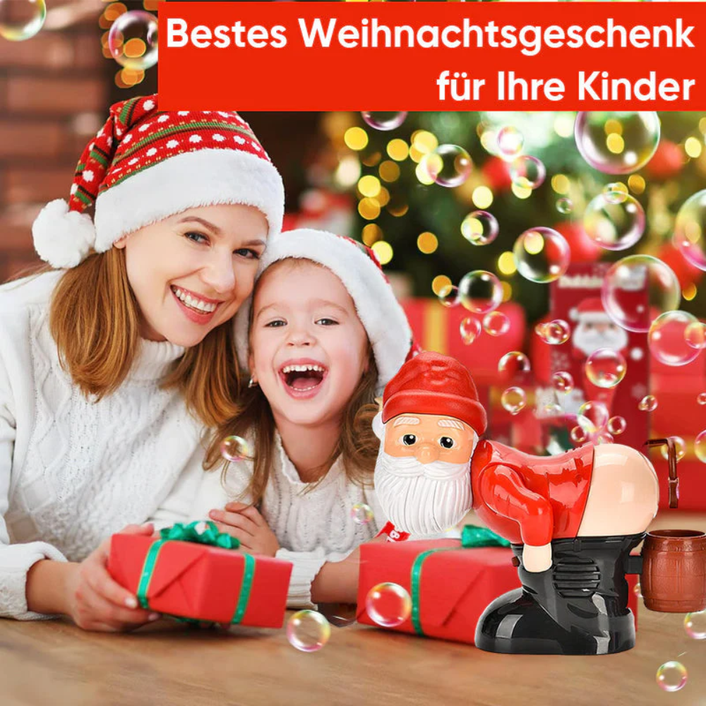SantaBubbles™ Weihnachtsmann-Bubble-Maschine mit Musik & Licht