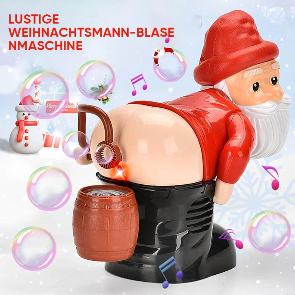 SantaBubbles™ Weihnachtsmann-Bubble-Maschine mit Musik & Licht