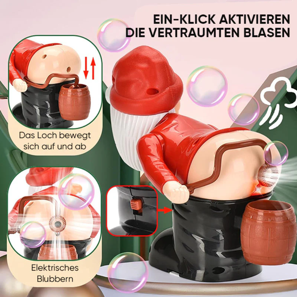 SantaBubbles™ Weihnachtsmann-Bubble-Maschine mit Musik & Licht