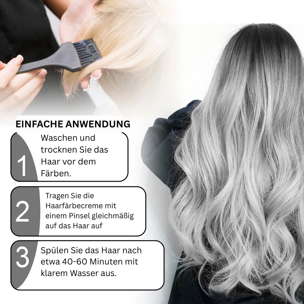 SilverLuxe™ – Silbergraue Haarfarbe Creme