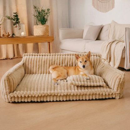 SnnozyDream™ – Großes Waschbares Flauschiges Orthopädisches Hundesofa-Bett