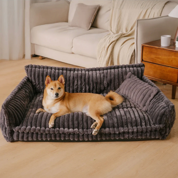 SnnozyDream™ – Großes Waschbares Flauschiges Orthopädisches Hundesofa-Bett