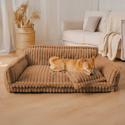 SnnozyDream™ – Großes Waschbares Flauschiges Orthopädisches Hundesofa-Bett