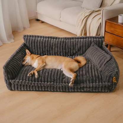 SnnozyDream™ – Großes Waschbares Flauschiges Orthopädisches Hundesofa-Bett