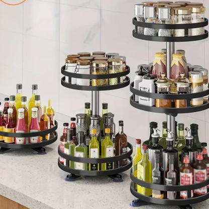SpinStore™ – 360° Drehbares Regal mit 3 Ebenen