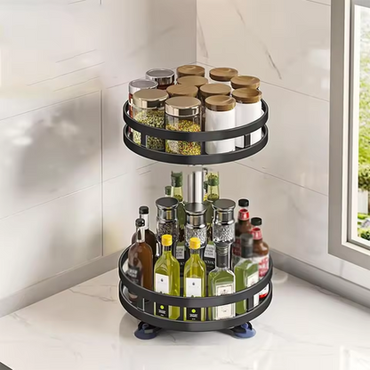 SpinStore™ – 360° Drehbares Regal mit 3 Ebenen