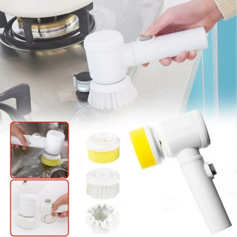 SpinScrub™ Elektrische Hochgeschwindigkeits-Reinigungsbürste mit wechselbaren Aufsätzen